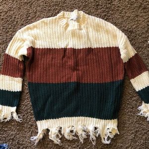 Oversized striped sweater